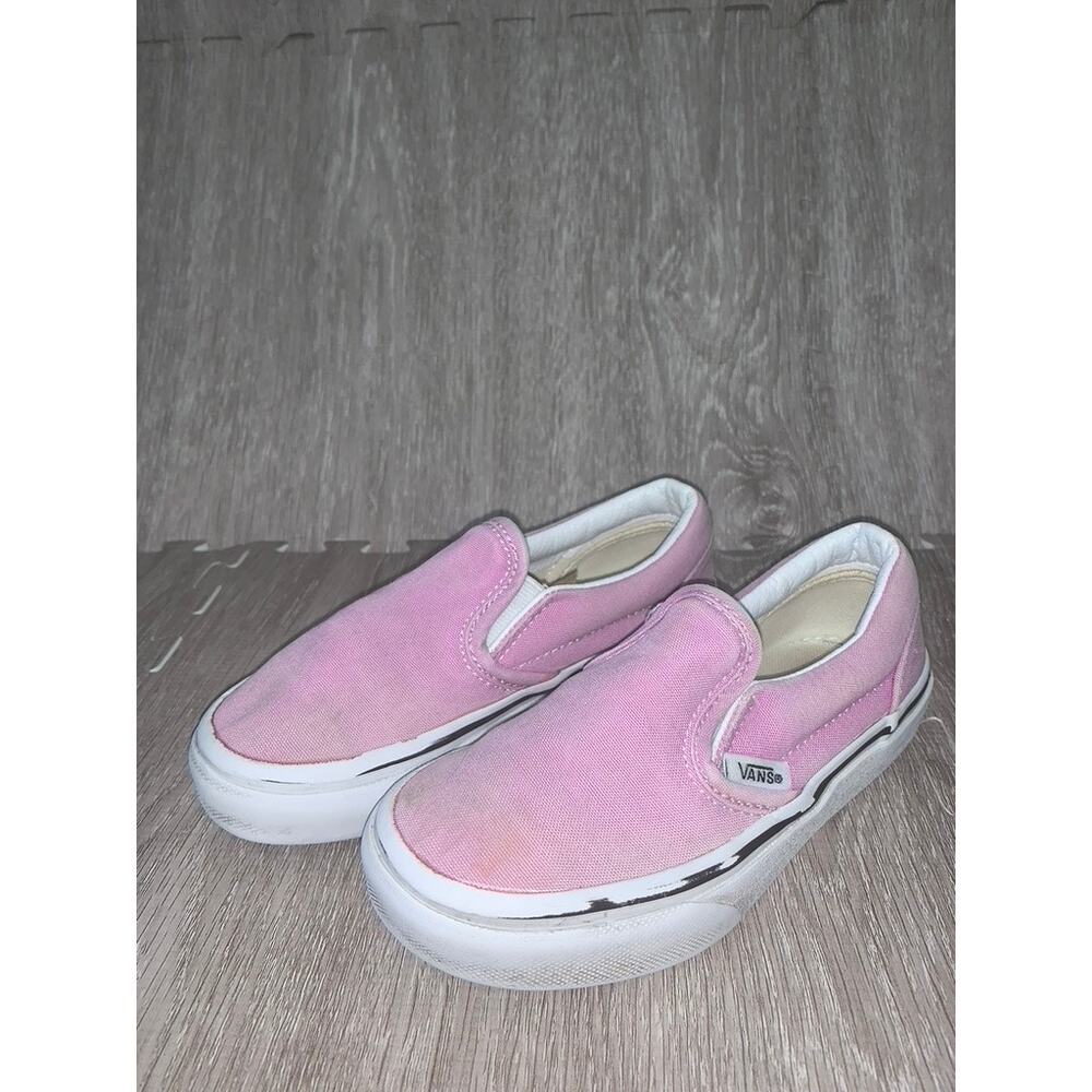 Vans‎ Classic Slip-On Shoes Kids Size 11.5 Pink/lavender purple Canvas Casual